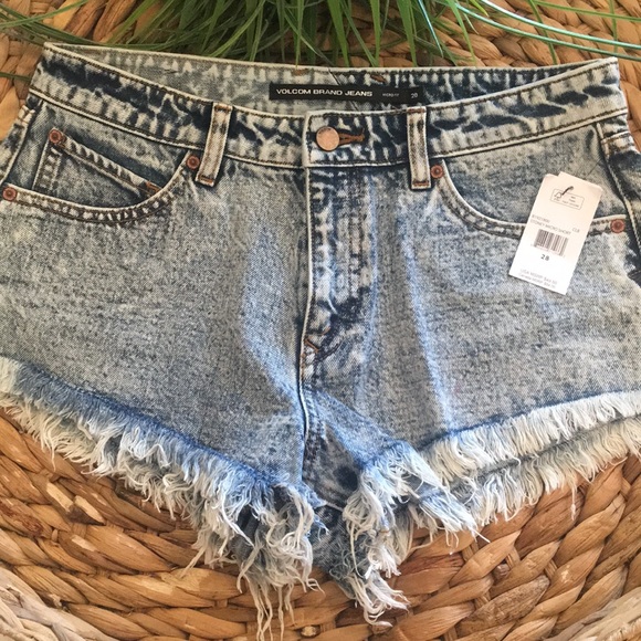 volcom cut off shorts